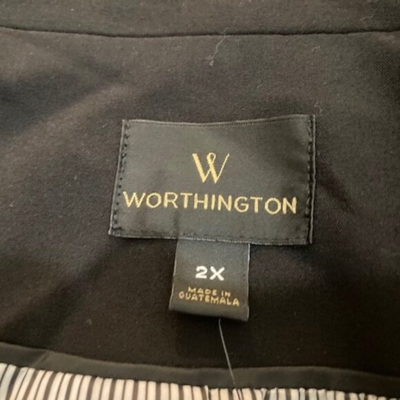 Worthington Black Open Front Blazer 2X - Picture 6 of 8